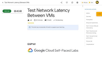 Test Network Latency Between VMs GSP161