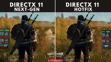 The Witcher 3 Next Gen vs Hotfix Patch DirectX 11 Comparison | RTX 3080 | 4K