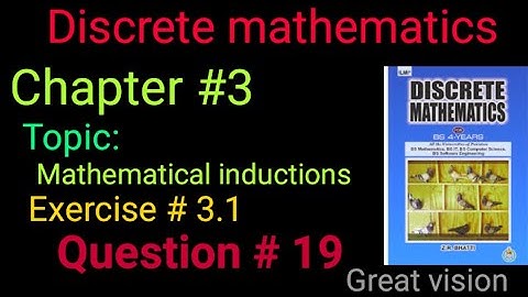 Discrete mathematics by zr bhatti chapter 3 Exercise 3.1 . Question no 19. |Great vision|