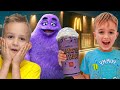 Vlad and niki try grimace shake challenge in real life