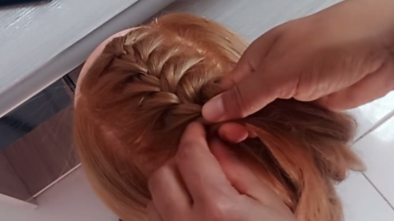 Penteado simples ¥ trança de topo embutida😻