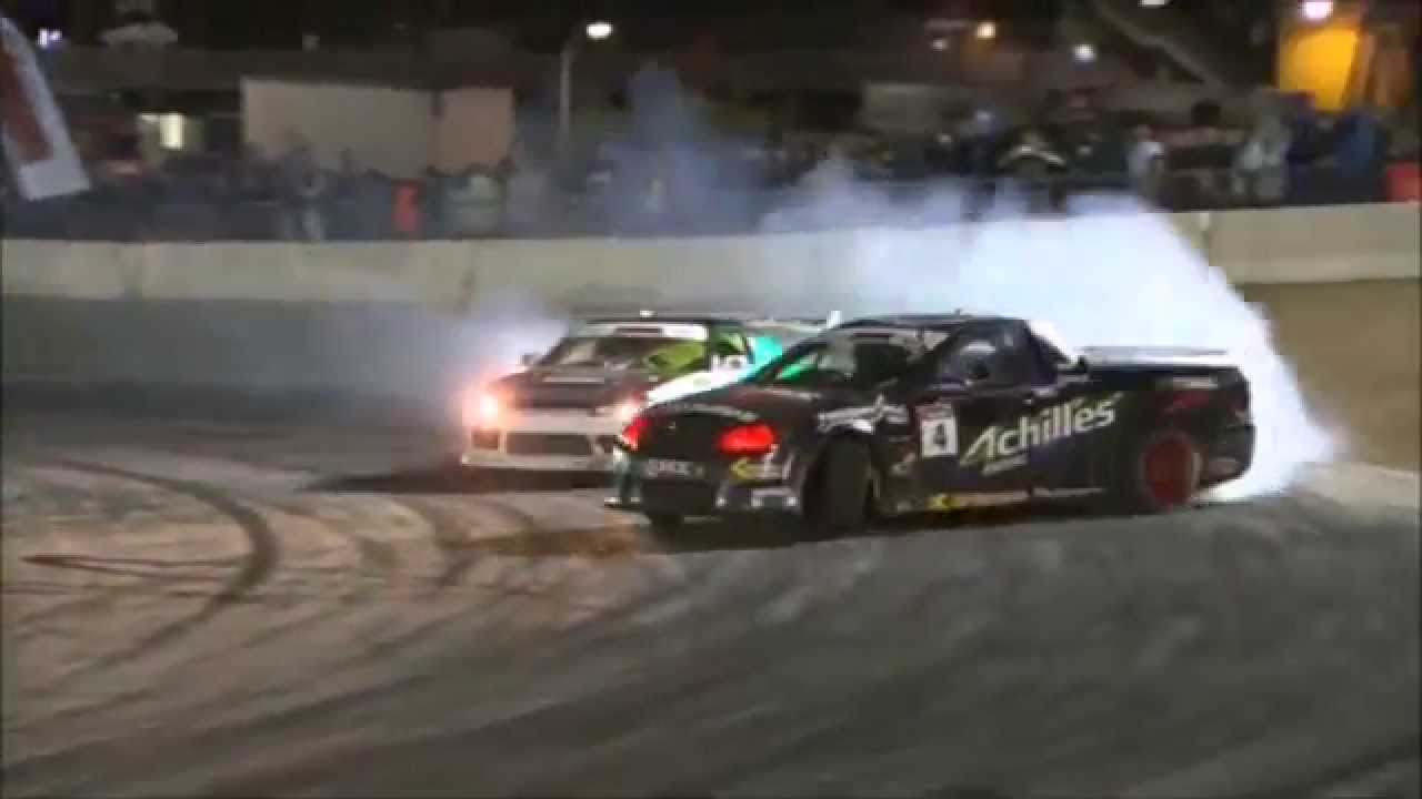 Nick v Jabbit Round 3 Hi-Tec Oils Figure 8 Drift Series 2014 (Crash)