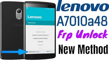 Lenovo A7010a48 Frp Unlock/Bypass Google Account Lock