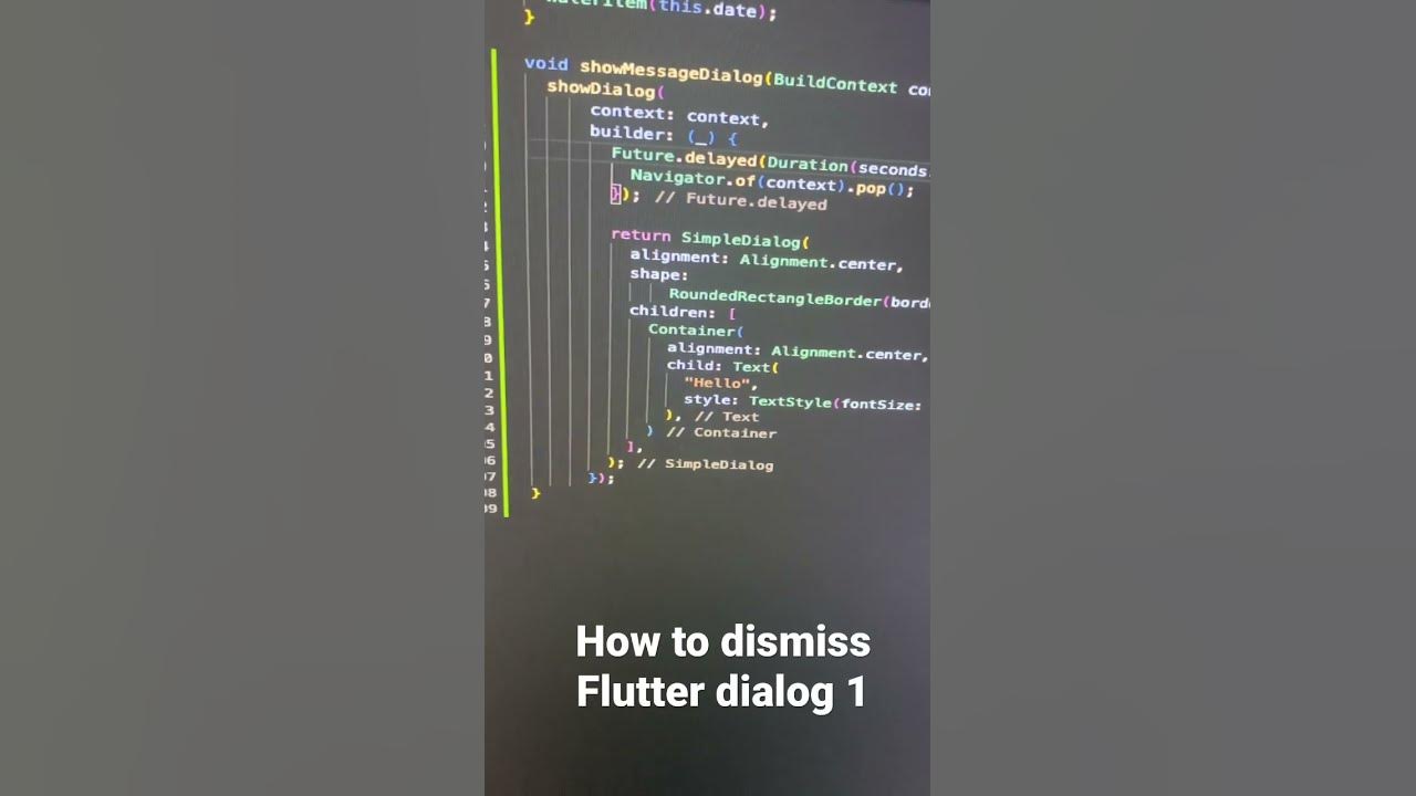 How to dismiss Flutter dialog automatically 1 - YouTube