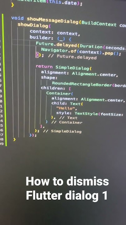 How to dismiss Flutter dialog automatically 1 - YouTube