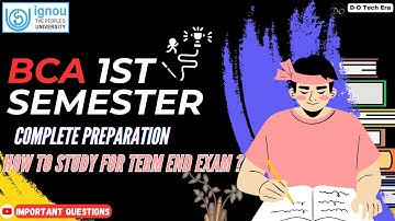 Complete Preparation Of BCA 1st Semester | IGNOU BCA Notes, Lectures and Assignments #ignou #bca