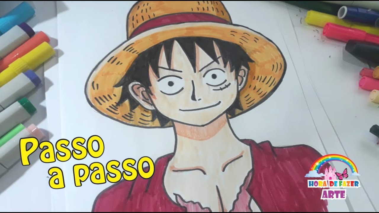 Respondendo a @cauagabriellopesh Tutorial de como desenhar o Luffy de