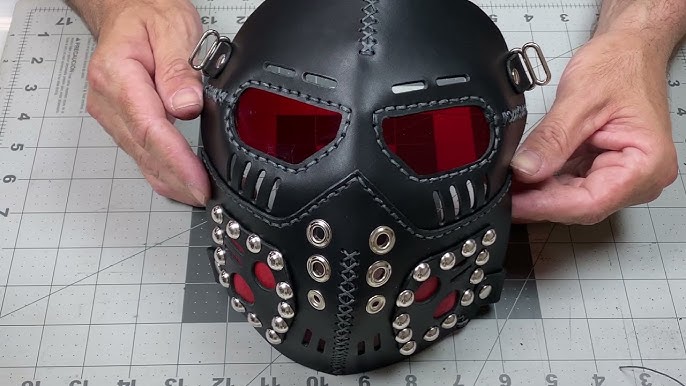How To Make a Leather Mask DIY - Tutorial and Pattern Download SteamPunk Mad Max Acrylic Templates - YouTube how-to-make-leather-biker-mask-with-free-pdf-pattern-youtube