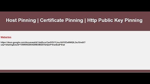 Host Pinning | Certificate Pinning | Http Public Key Pinning #tamil #http #host #trending #https