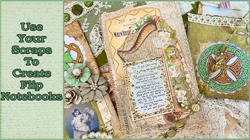 Using our Scraps to create A Flip Notebook - St Patrick