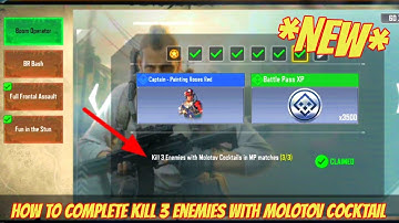Cod mobile Kill 3 Enemies with Molotov Cocktail in MP matches | boom operator event in codm 2022