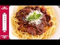 Vegan spaghetti bolognese - family food - seitan ragu