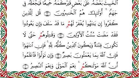 سورة الانفال - برواية البزي - الشيخ احمد ديبان