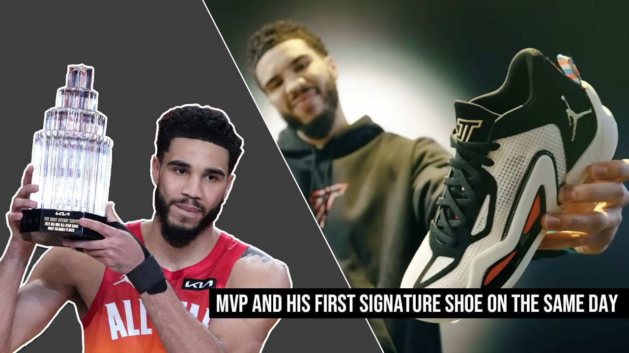 Jayson Tatum officially shows off his first signature shoe, the