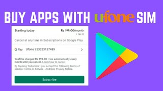 Buy Apps With UFONE Sim Card, HOW ?? screenshot 2