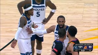 Booker and McDaniels Get Double Technicals Timberwolves vs Suns