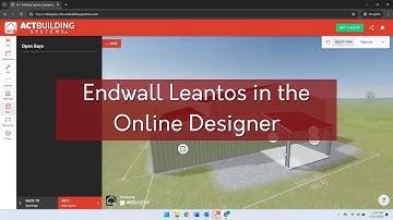 Endwall Leantos Added to the Online Designer