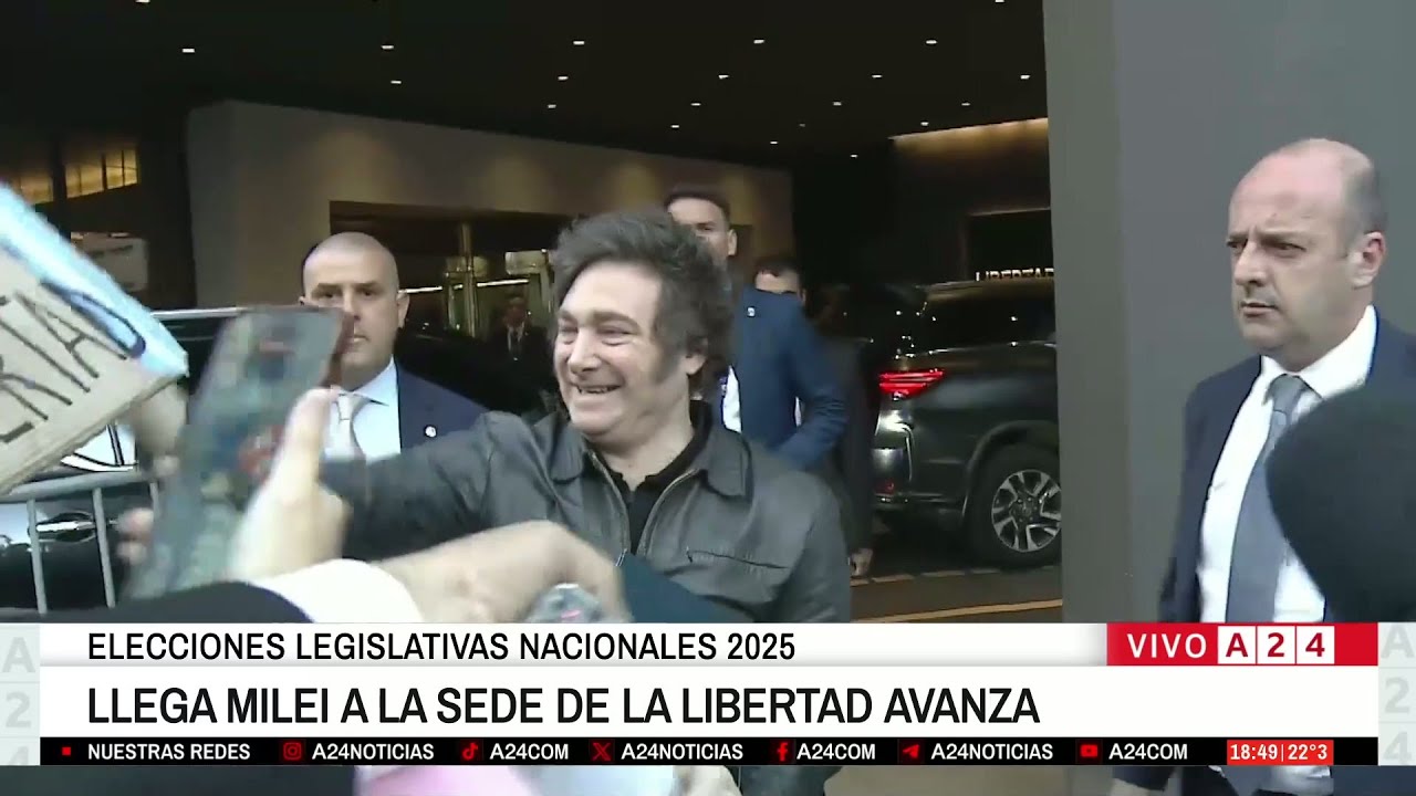 🔴LLEGA MILEI A LA SEDE DE LA LIBERTAD AVANZA