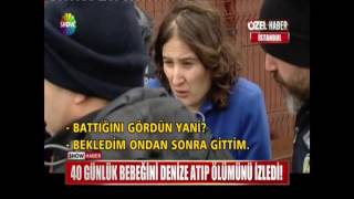 40 Günlük Bebeği̇ni̇ Deni̇ze Atip Ölümünü İzledi̇