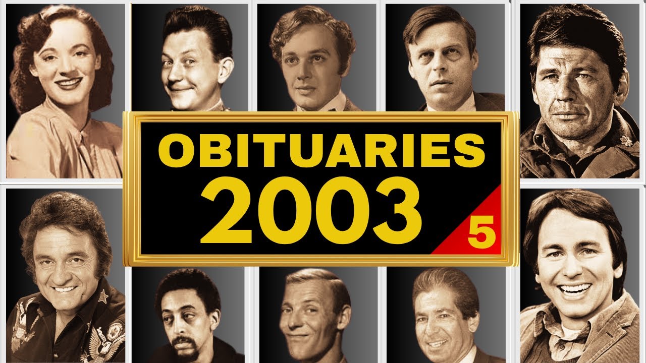 Famous HOLLYWOOD Stars Who DIED in 2003 (AUG-SEP)