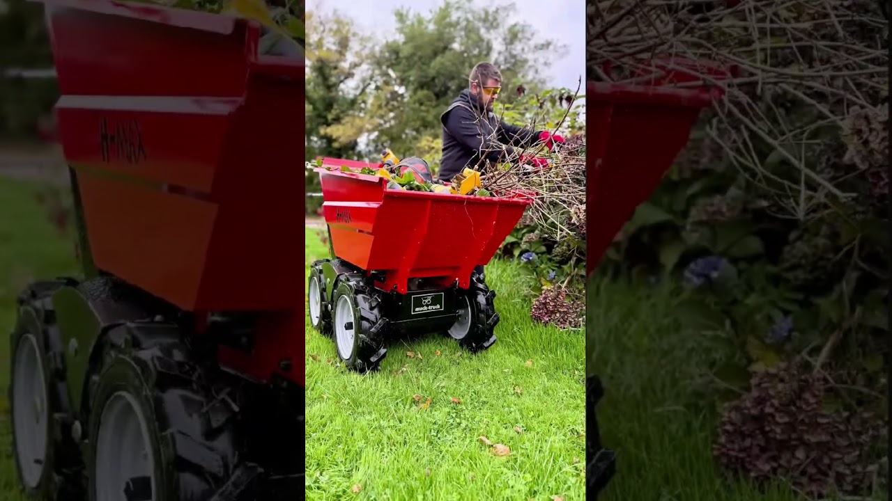 H-Max, Hydraulic Tipping Feature😎 #minidumper #motorizedwheelbarrow #mucktruck
