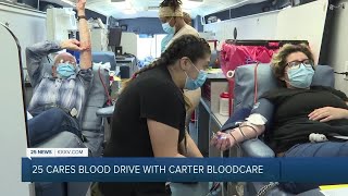 25 News partners with Carter BloodCare to host annual blood drive