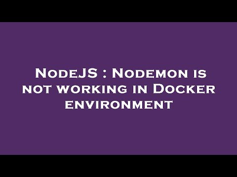 NodeJS : Nodemon
