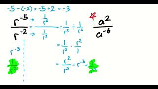 Zero and Negative Properties of Exponents Continued