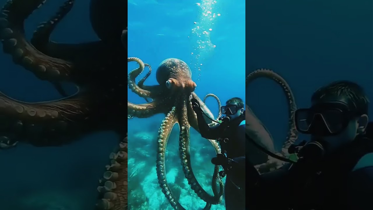 😱 octopus ke 3 heart #octopus #fact #octopuscolour #shorts