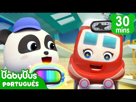 Oficina de Trens ? | Pequenos Trens | Carro Desenho | Desenho Infantil | BabyBus Português