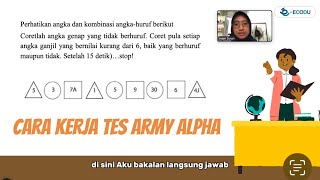 Lulus PSIKOTES Army Alpha | Psikotes Sekolah Kedinasan dan Kerja