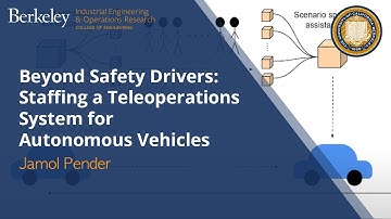 Jamol Pender – Beyond Safety Drivers: Staffing a Teleoperations System for Autonomous Vehicles