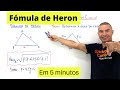 Fórmula de Heron Fácil e Rápida para Encontrar a Área de Qualquer Triângulo 🧮
