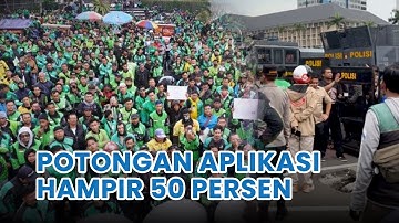Aksi Demo Ojol Tuntut Turunkan Potongan Aplikasi Jadi 10 Persen