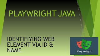 How to Find Web Elements by ID & Name in Playwright Java