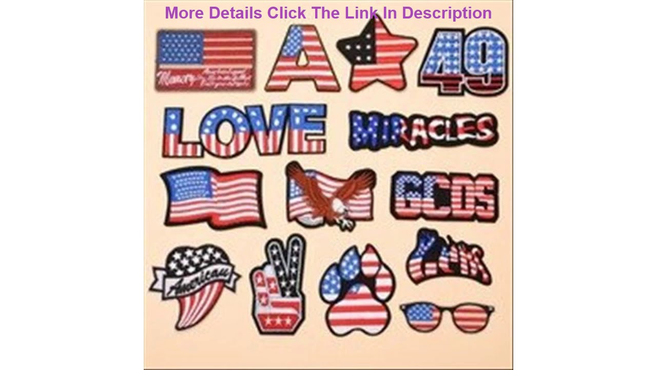 Best 20pcs/lot American Flag Embroidery Patch Letter Jacket Backpack Clothing Decoration Glasses Ha