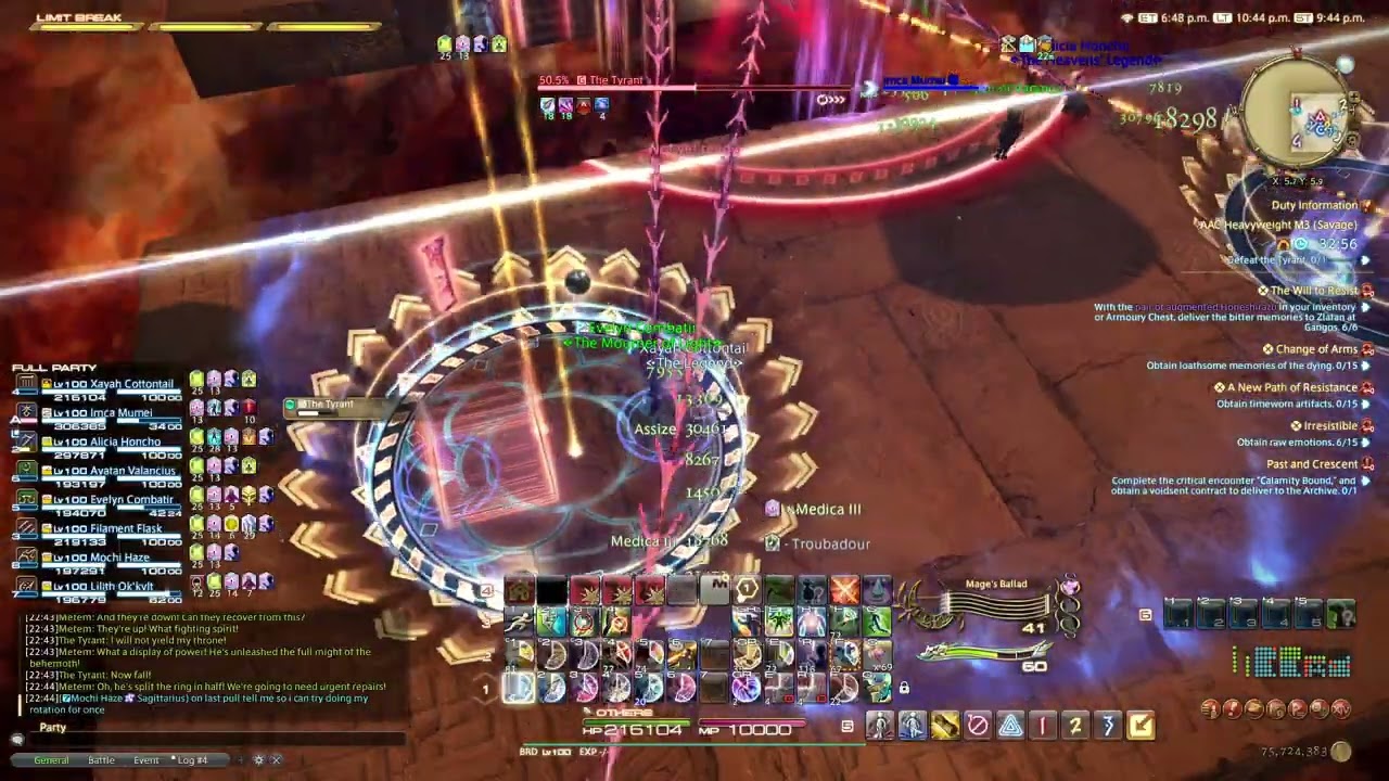 FFXIV Blind M11S prog 14.2.2026