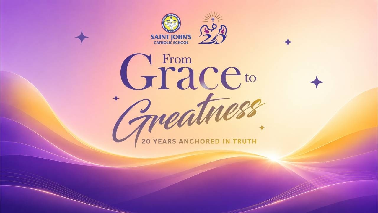 Misa syukur 20 tahun sekolah Saint John's Catholic School : " From Grace to Greatness"