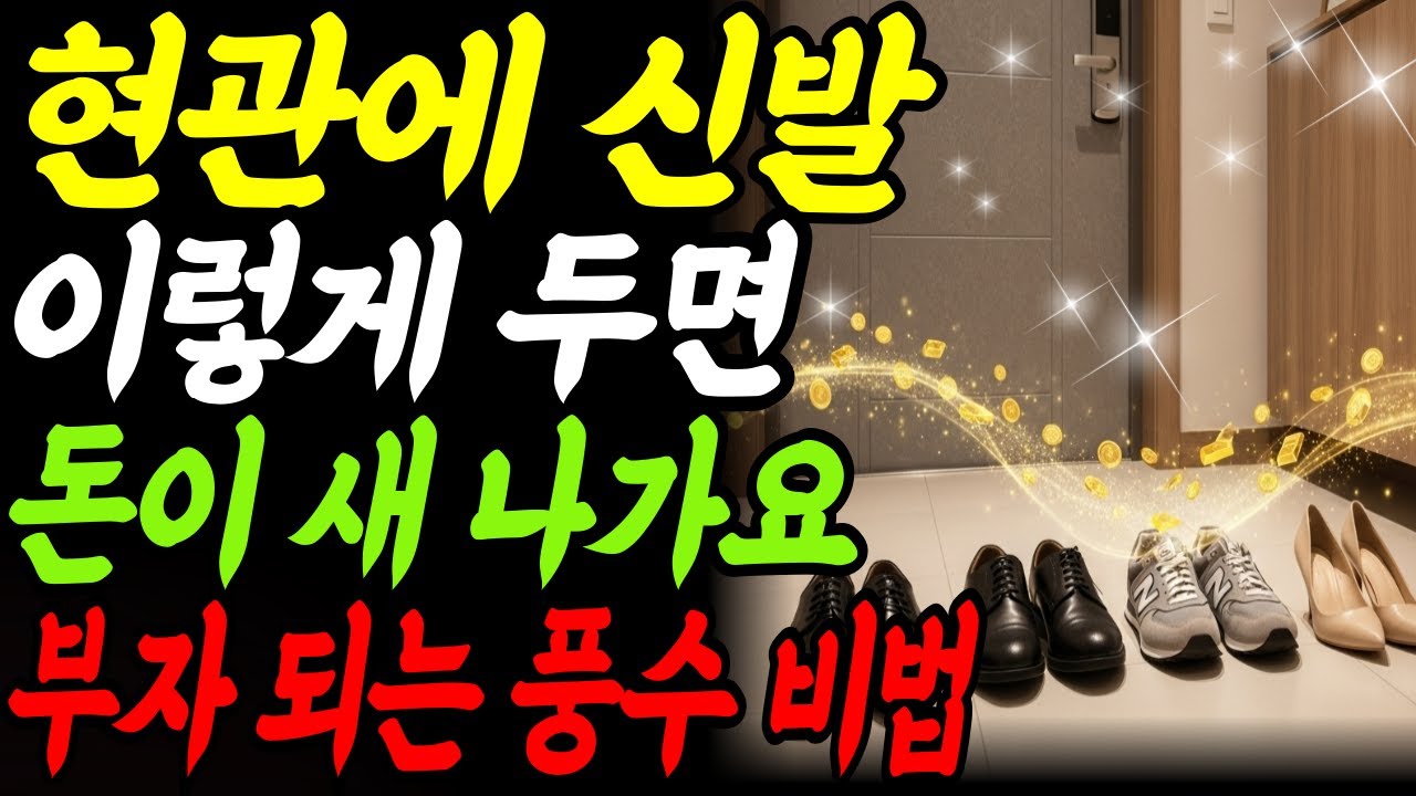 현관에 신발 이렇게 두시면 절대 안 됩니다! 부자되려면 '이렇게' 두어야 금전운이 쏟아집니다ㅣ풍수 인테리어ㅣ재물운ㅣ돈복