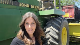 John Deere Harvester Stuck in the Mud / Part 2