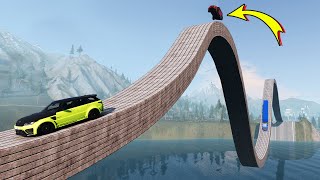 Cars vs Roller Coaster Bridge ▶️ BeamNG Drive