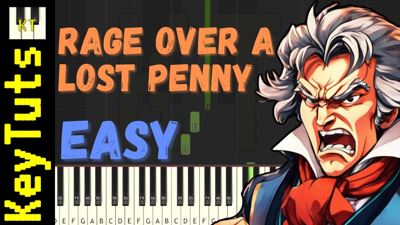 Rage Over a Lost Penny [Beethoven] - Easy Mode [Piano Tutorial ...