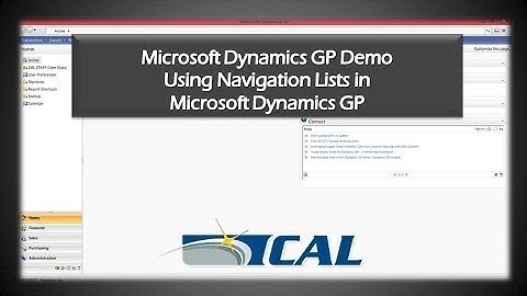Dynamics GP Tip: Using Navigation Lists in Microsoft Dynamics GP