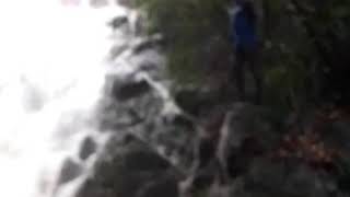 Waterfall in Antigua. Enjoying nature