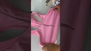 Sewing Process  | Sports Bra Band Stitching Details | Hucai Sportswear | Customize Sportswear