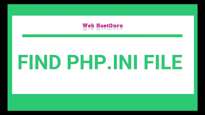 How to find PHP ini File
