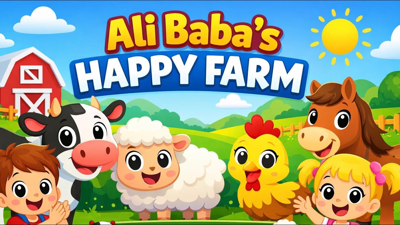 Ali Baba’s Happy Farm 🐄🐑 | Fun Animal Song for Kids | Luulu Kids