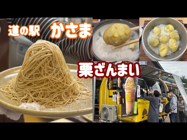 道の駅かさま】栗🌰モンブランを食べに行こう😋 Let's eat chestnuts