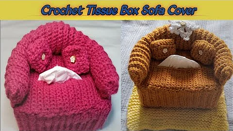 Crochet Couch Tissu Box Sofa Cover English-Tutorial @shcrochet9166#sofastyle #tissubox#urdututorial