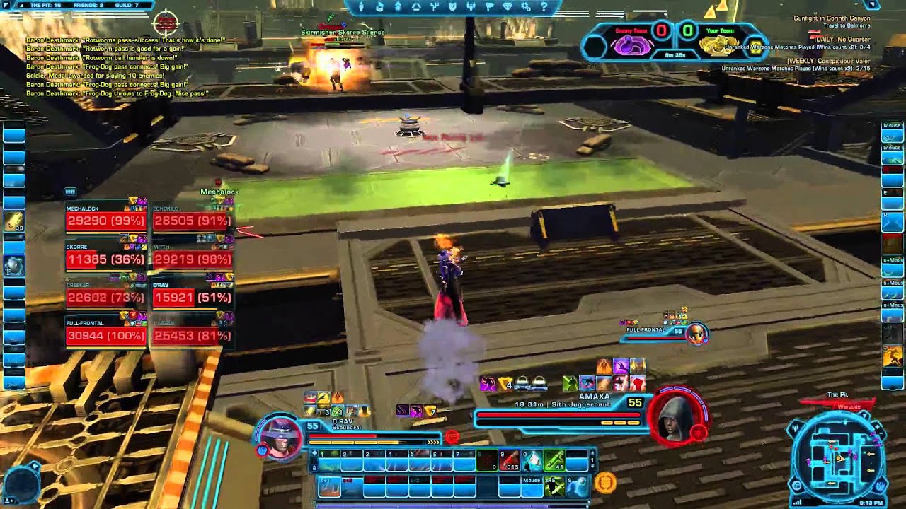 Star Wars the Old Republic {SWTOR} - Smuggler Scoundrel Healing - Huttball Eternal Premade